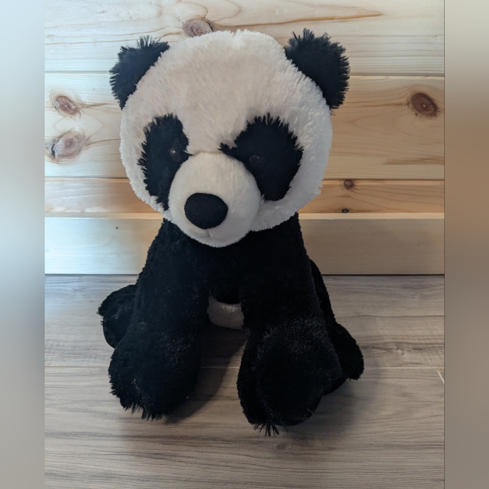 Panda Bear Stuffed Animal, Black & White Plush Toy, Like New (Aurora Brand)